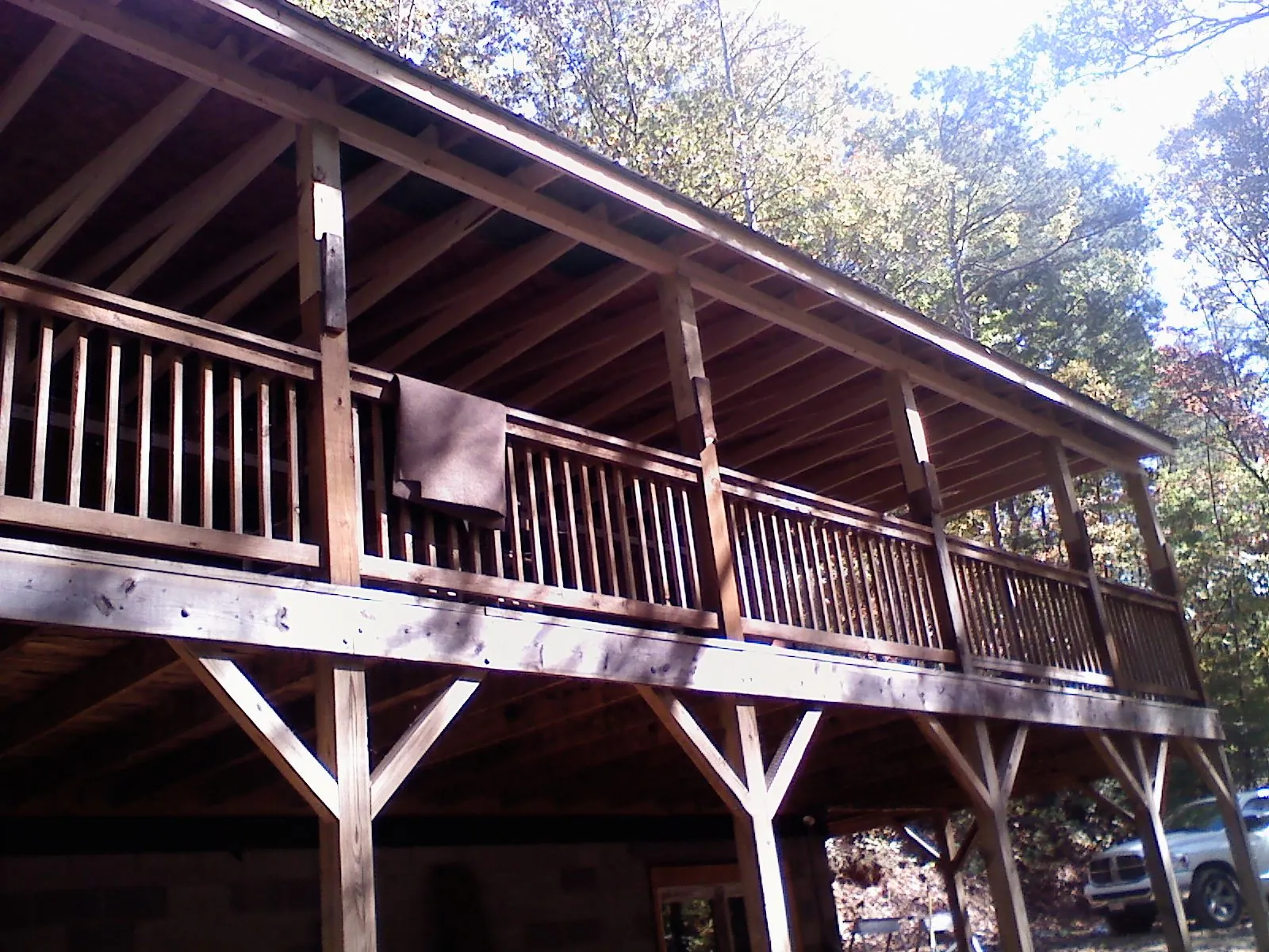 Timber framing under a new elevated porch and deck — Roof Leak Repair in Sebree by Roofing Brothers